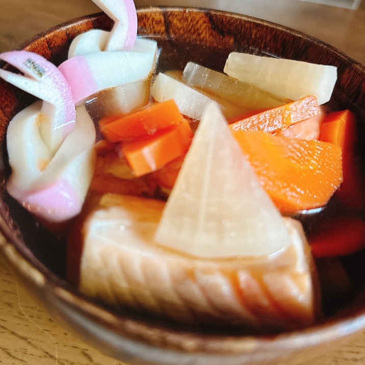 鮭の脂が美味しい、我が家のお雑煮